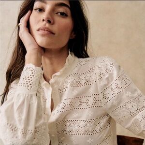 Sézane Cassey Shirt in White *WORN ONCE*